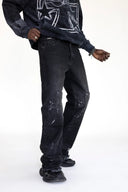 BLACK ISLAND 17717 Iron Cross Patch Baggy Jeans