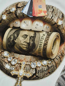 NOISSEY Felpa Real tree-Pattern Lip Jewel Biting Money Camouflage