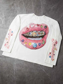 NOISSEY T-SHIRT Pink Lips Gemstone