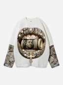 NOISSEY Felpa Real tree-Pattern Lip Jewel Biting Money Camouflage