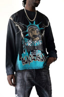 BLACK ISLAND ADA2090 Statue Graphic Sweatshirt