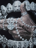 NOISSEY "Iced-out Rosary" Graphic Long Sleeves - Heavyweight Jet Black
