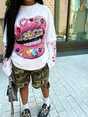NOISSEY T-SHIRT Pink Lips Gemstone