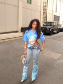 NOISSEY  "Rap Star" Blue Tee - Vintage Graphic