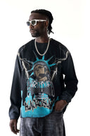 BLACK ISLAND ADA2090 Statue Graphic Sweatshirt