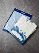 NOISSEY T-shirt “Hustle" Blue Paisley Lip Graphic Long Sleeve