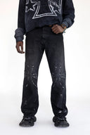 BLACK ISLAND 17717 Iron Cross Patch Baggy Jeans