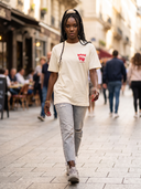 DISCLAIMER T-shirt Donna 26EDS555664 Beige