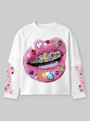 NOISSEY T-SHIRT Pink Lips Gemstone