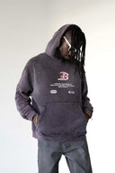 BLACK ISALND ADA2067 Vintage Washed Graphic Oversized Hoodie