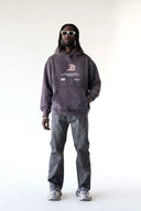 BLACK ISALND ADA2067 Vintage Washed Graphic Oversized Hoodie