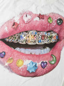 NOISSEY T-SHIRT Pink Lips Gemstone