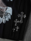 NOISSEY "Iced-out Rosary" Graphic Long Sleeves - Heavyweight Jet Black