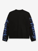 NOISSEY Glitter Sapphire Iced-Out Lips Faux Layer Long Sleeves