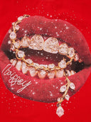 NOISSEY T-SHIRT BLING RED LIPS