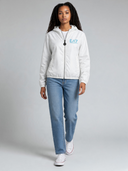 Giubbino Antivento EA7 Emporio Armani Junior Bianco con Logo Iridescente