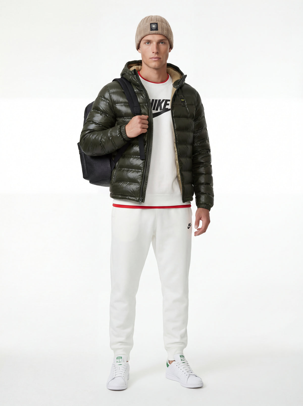 Stan Smith FX5502 + Blauer Giubbino Uomo + Nike Pantaloni Tuta + Jordan Zaino - 01